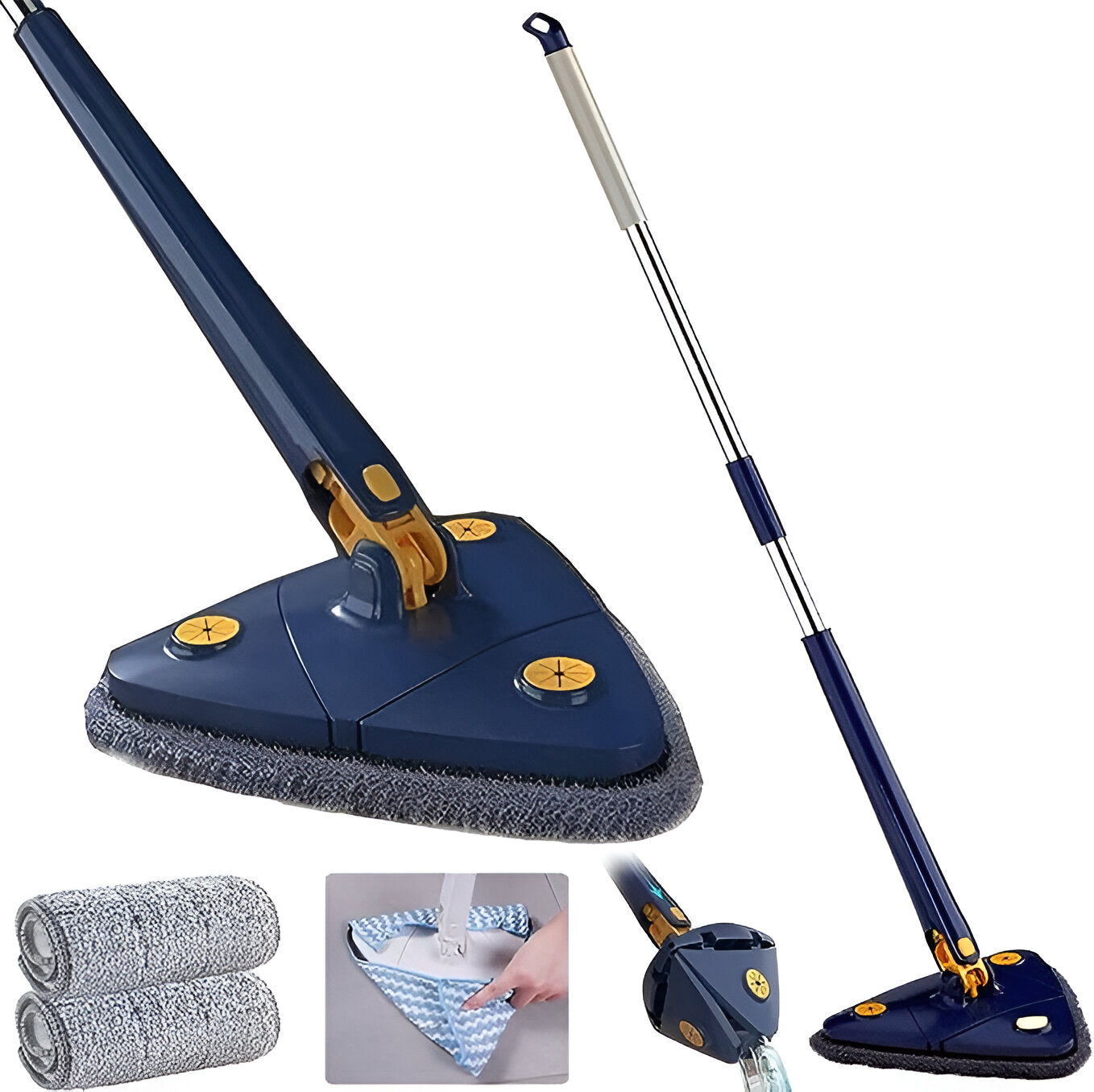 Blue Squeezing 360° Rotatable Adjustable Cleaning Mop